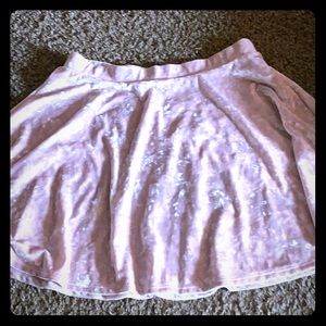 Pink velvet skirt